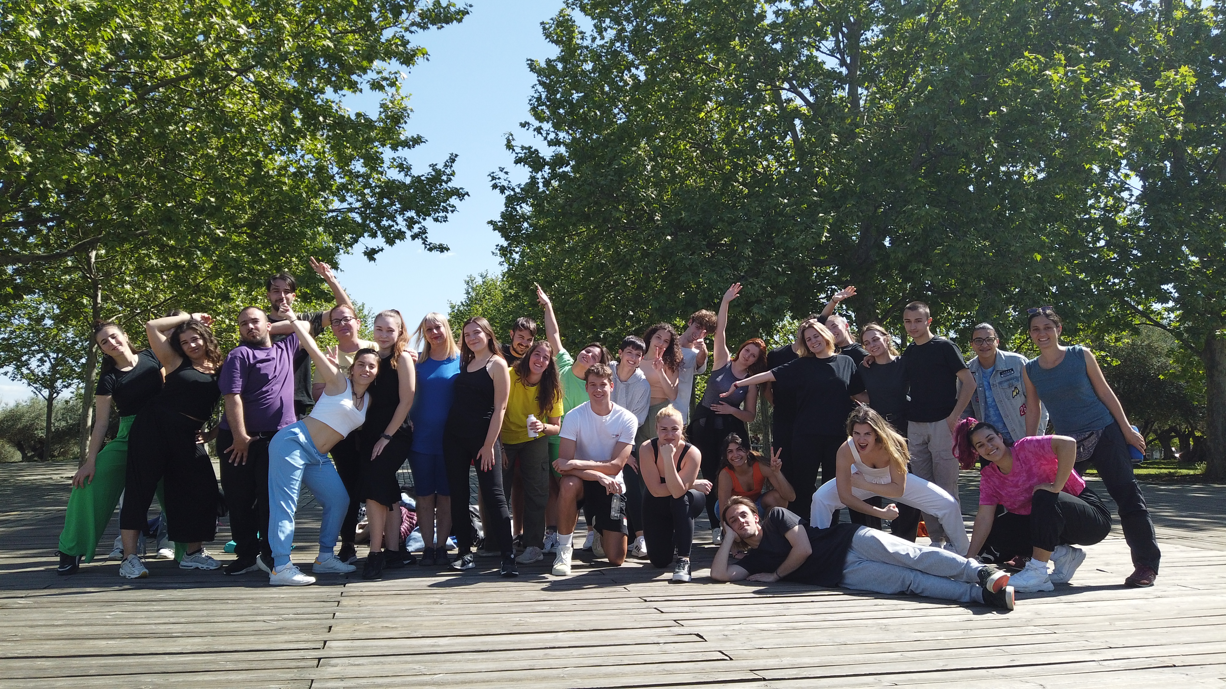 Los participantes en el Parque Lineal del Manzanares de Madrid