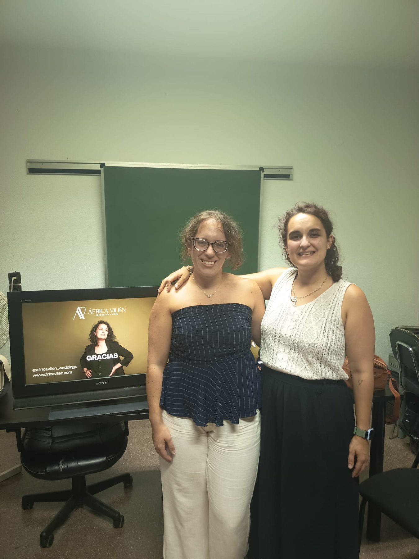 África Villén al terminar el taller